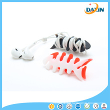 Multi-Color Fashionable Silicone Fish Bone Cable Winder